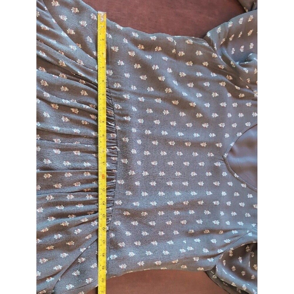 Garnet Hill | Bohemian Pocket Detail Dress | 12 | Gray & White - Picture 6 of 11